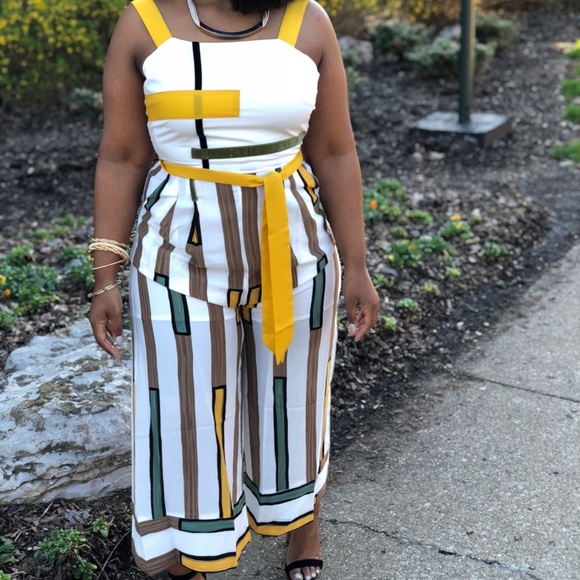 Striped Color-block Romper - Picture 1 of 2